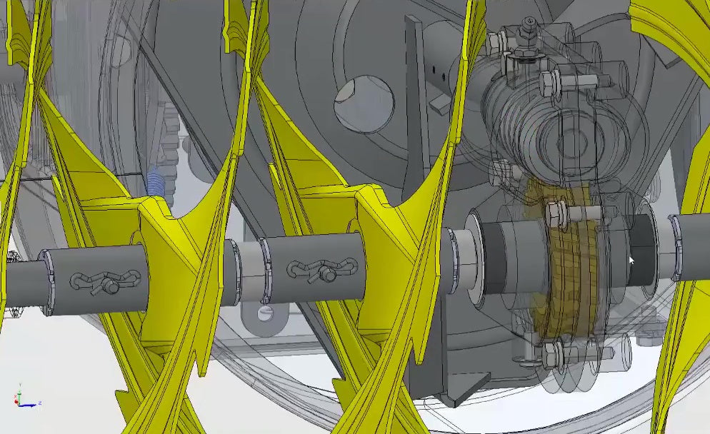 3D CAD model Gas Snow Blower Machine, Two-Stage Snow Thrower