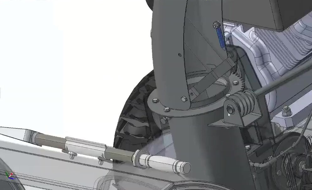 3D CAD model Gas Snow Blower Machine, Two-Stage Snow Thrower