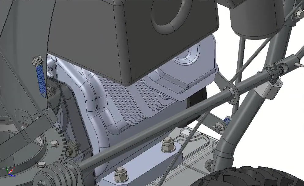 3D CAD model Gas Snow Blower Machine, Two-Stage Snow Thrower