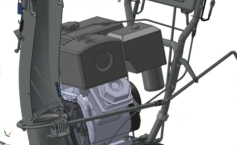 3D CAD model Gas Snow Blower Machine, Two-Stage Snow Thrower