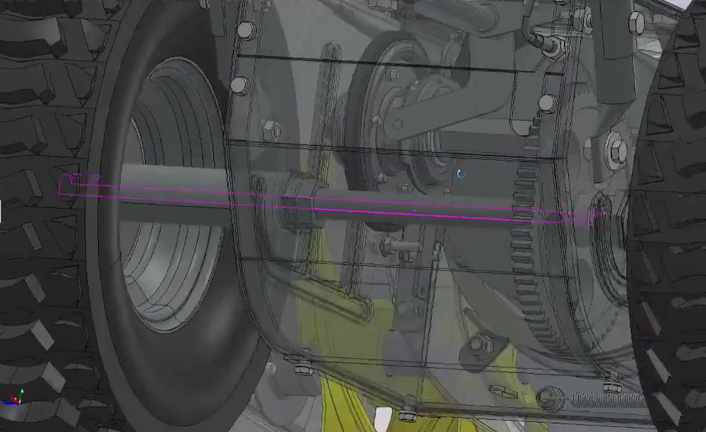 3D CAD model Gas Snow Blower Machine, Two-Stage Snow Thrower