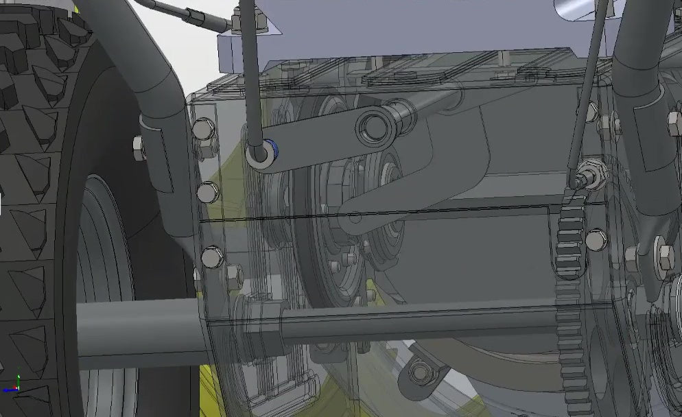 3D CAD model Gas Snow Blower Machine, Two-Stage Snow Thrower