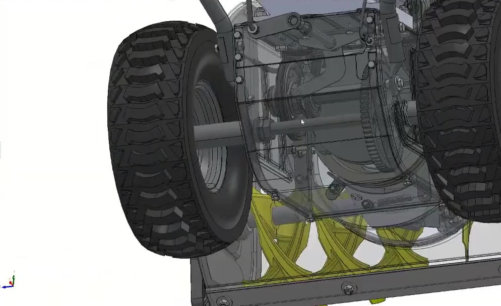 3D CAD model Gas Snow Blower Machine, Two-Stage Snow Thrower