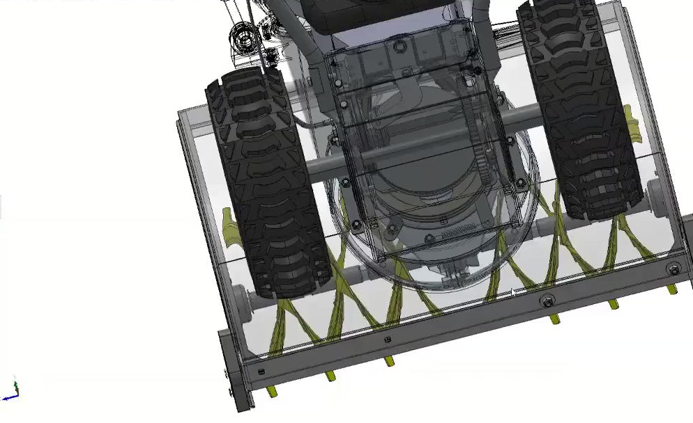 3D CAD model Gas Snow Blower Machine, Two-Stage Snow Thrower