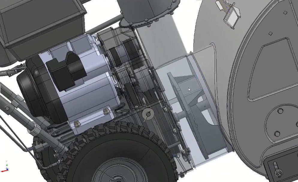 3D CAD model Gas Snow Blower Machine, Two-Stage Snow Thrower